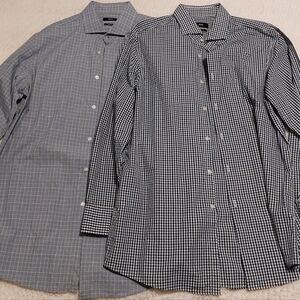 2 Hugo Boss Sharp Fit Button Down Dress Shirts 17-32/33